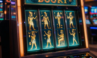 Book of Dead Slot mit &auml;gyptischen Symbolen und Neoneffekten im Betsson Online Casino Echtgeld