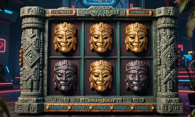 Gonzo's Quest Slot mit Dschungeltempel und Avalanche-Feature im Betsson Casino